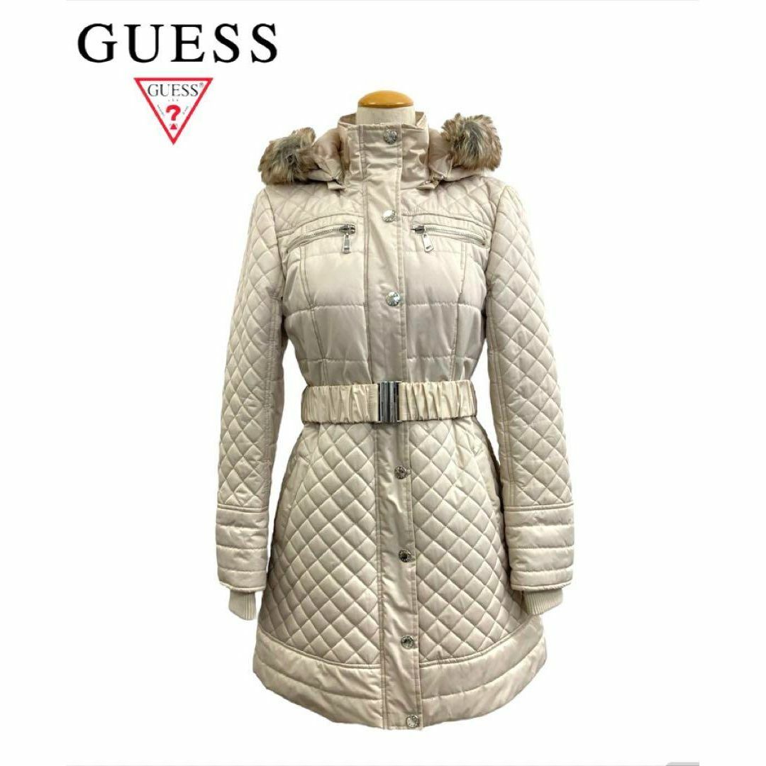 GUESS ロング中綿ジャケット ベルト付 1209着丈84cmCOLOR