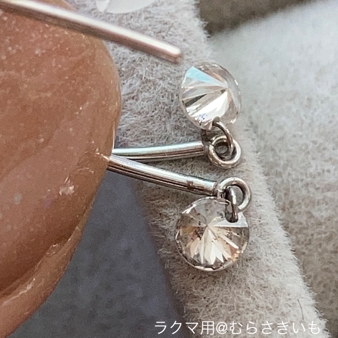 0.22カラット ダイヤ プラチナ ロング フック ピアス レディースのアクセサリー(ピアス)の商品写真