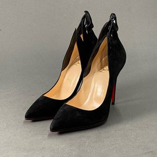 クリスチャンルブタン(Christian Louboutin)の2L25《伊製》Christian Louboutin クリスチャンルブタン ピンヒール パンプス 36 1/2 ブラック スウェード レディース 靴(ハイヒール/パンプス)