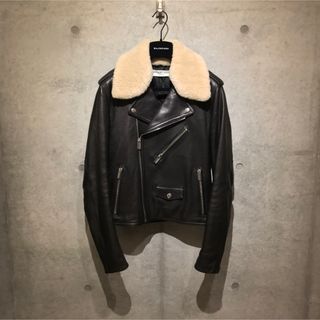 バレンシアガ(Balenciaga)のBALENCIAGA バレンシアガ 16AW ライダースジャケット レザー 美品(ライダースジャケット)