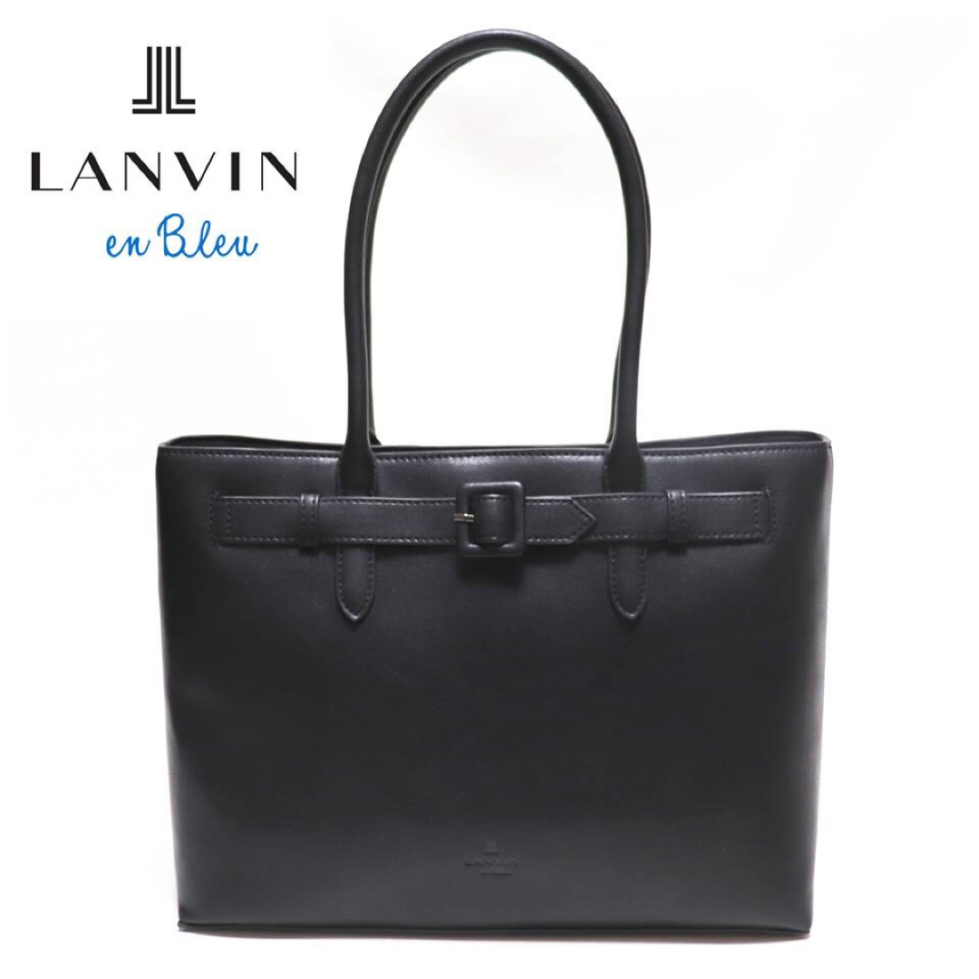 LANVIN en Bleu(ランバンオンブルー)の《ランバン》新品 ベルトディティール フェイクレザー トートバッグ 男女兼用 レディースのバッグ(トートバッグ)の商品写真