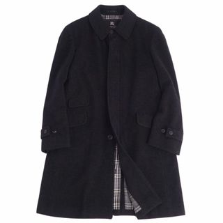 バーバリーブラックレーベル(BURBERRY BLACK LABEL)のバーバリー ブラックレーベル BURBERRY BLACK LABEL コート ステンカラーコート バルマカーンコート 裏チェック アウター メンズ L ブラック(ステンカラーコート)