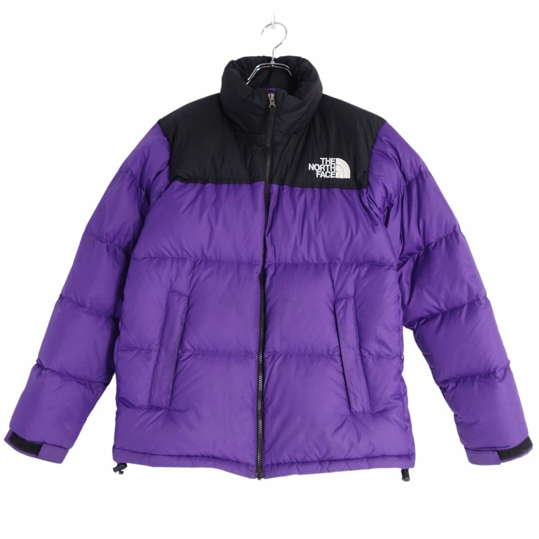 約45cm袖丈美品 ザノースフェイス THE NORTH FACE ジャケット ダウンジャケット NUPTSE JACKET ヌプシジャケット ND91841 アウター メンズ L パープル/ブラック