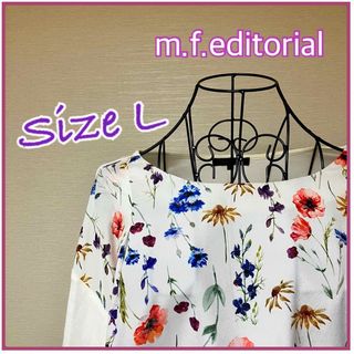 エムエフエディトリアル(m.f.editorial)のm.f.editorial 花柄ブラウス(カットソー(半袖/袖なし))