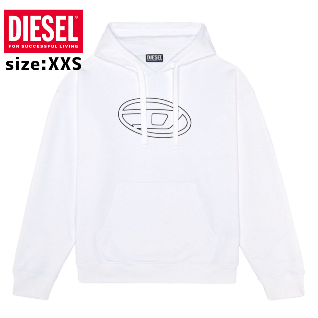 DIESEL(ディーゼル)の新品未使用　ディーゼル　パーカー　ホワイト　XXSサイズ メンズのトップス(パーカー)の商品写真