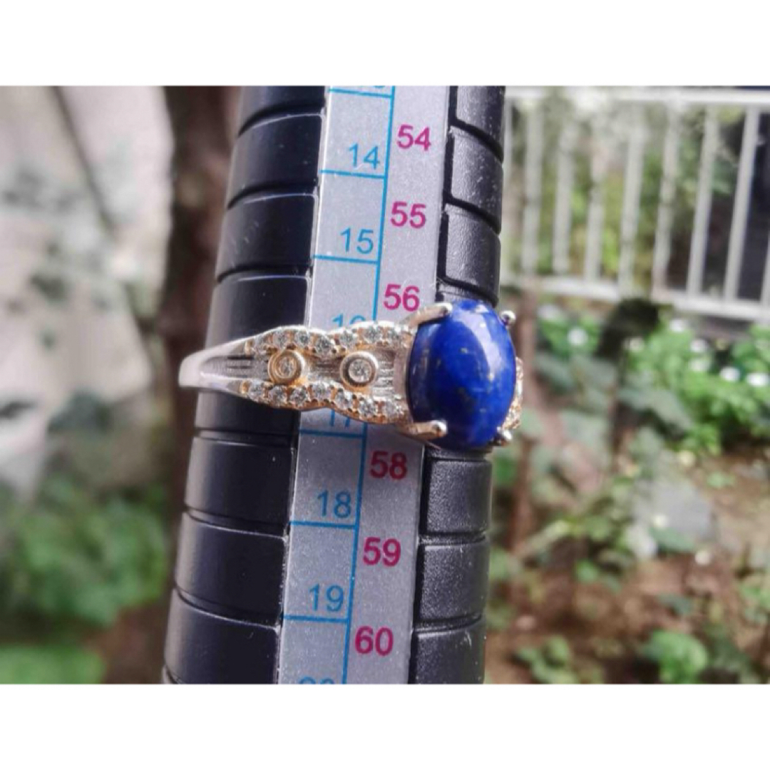 S925銀　青金石　開口　指輪　リング レディースのアクセサリー(リング(指輪))の商品写真