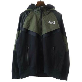 NIKE x sacai メンズ フルジップ パーカー (カーキ)-