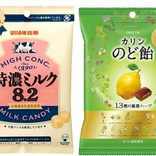 ユーハミカクトウ(UHA味覚糖)の5袋 特濃ミルク8.2 北海道産ミルク UHA味覚糖+カリン のど飴/キャンディ(菓子/デザート)