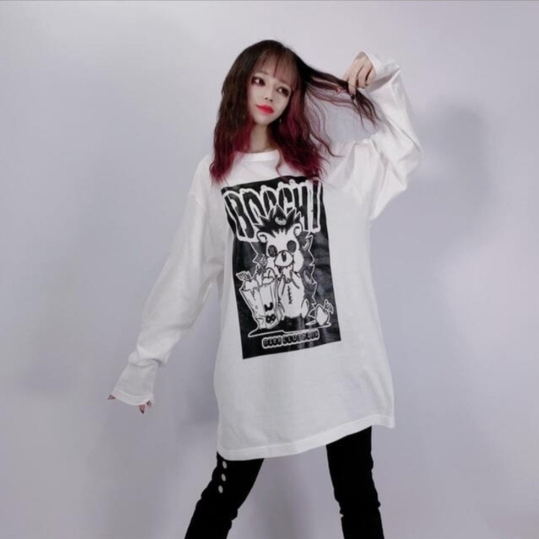 新キャラ(BOCCHI) WHITE COTTON CUTSEW メンズのトップス(Tシャツ/カットソー(七分/長袖))の商品写真