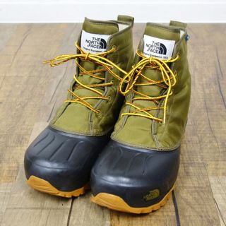 ザノースフェイス(THE NORTH FACE)の美品 ザ ノースフェイス THE NORTH FACE SNOW SHOT 6 BOOTS NF51860 スノーショット6 FG フィアグリーン 28cm 防寒 ブーツ シューズ アウトドア(ブーツ)