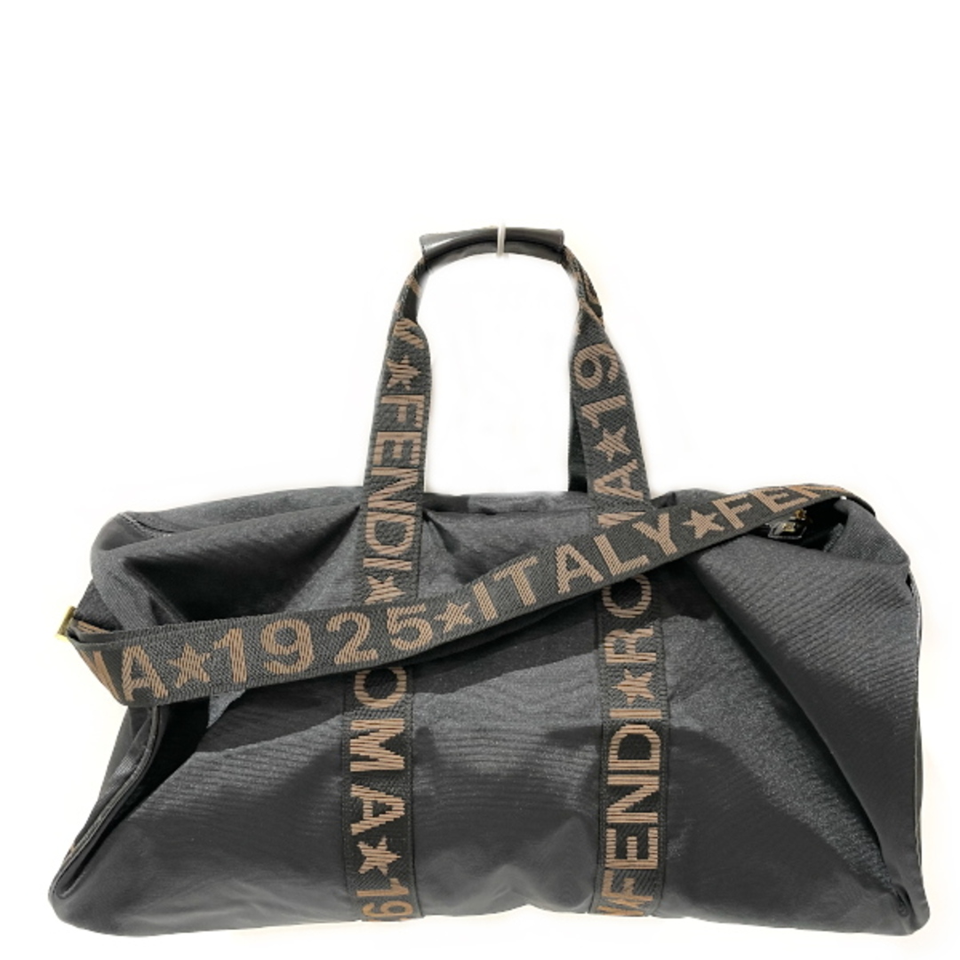 FENDI(フェンディ)のFENDI ロゴ 2WAY ポーチ付き ヴィンテージ ボストンバッグ キャンバス レザー レディースのバッグ(ボストンバッグ)の商品写真