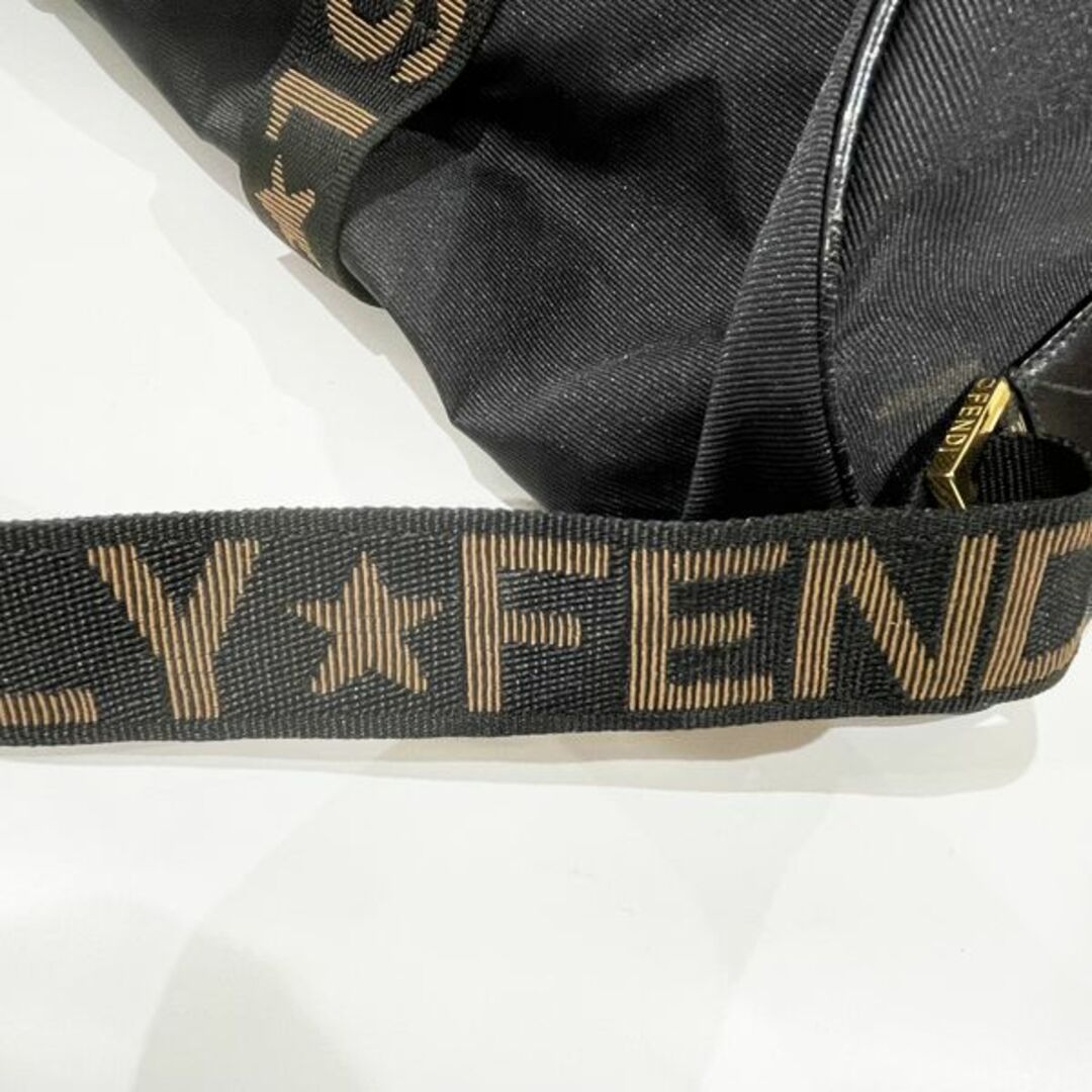 FENDI(フェンディ)のFENDI ロゴ 2WAY ポーチ付き ヴィンテージ ボストンバッグ キャンバス レザー レディースのバッグ(ボストンバッグ)の商品写真