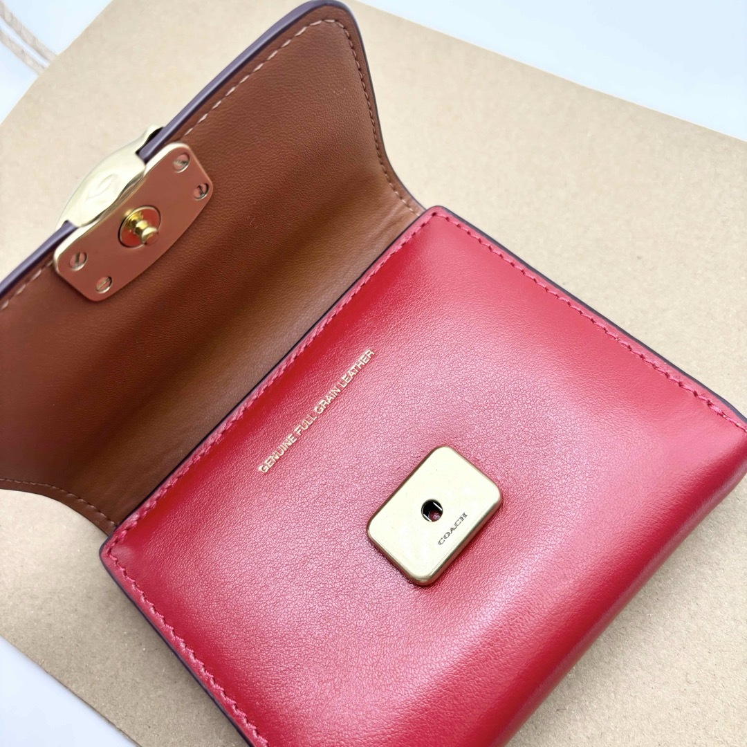 COACH - 【COACH☆新作】新品!バンディット ウォレット!レッド!折り COACH - 【COACH☆新作】新品!バンディット ウォレット!レッド!折り