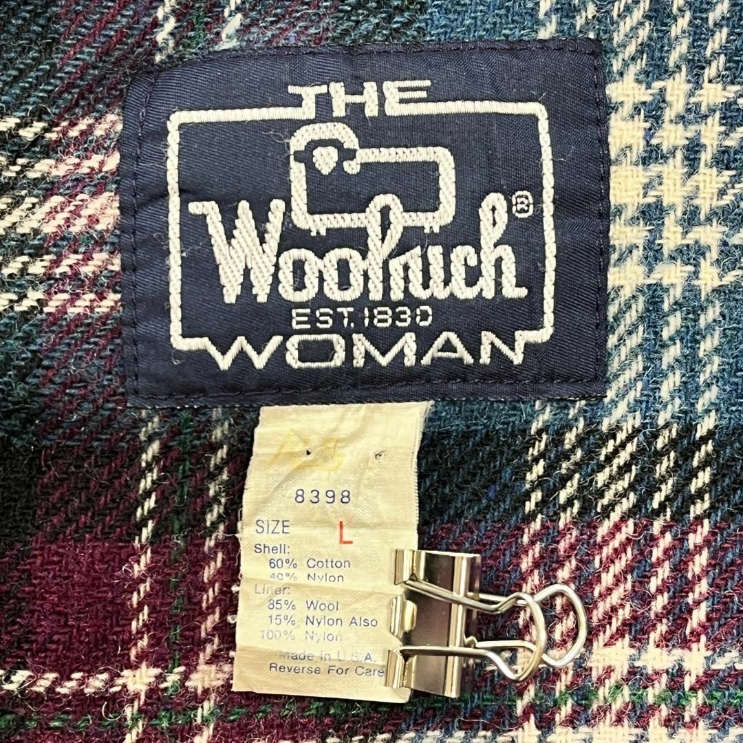 WOOLRICH(ウールリッチ)の90s　USA製　ウールリッチ　マウンテンパーカー　古着　ネイビー　レディースL レディースのジャケット/アウター(その他)の商品写真