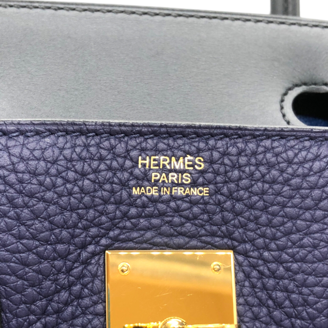 Hermes(エルメス)の　エルメス HERMES バーキン30 バイカラー C刻 ブルーアンクル ブルーオブスキュール ブルーゼリージュ GD金具 トリヨンクレマンス スイフト レディース ハンドバッグ レディースのバッグ(ハンドバッグ)の商品写真