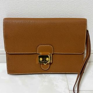 エルメス(Hermes)のHERMES エルメス ポシェットジェット クラッチ セカンドバッグ ゴールド(セカンドバッグ/クラッチバッグ)