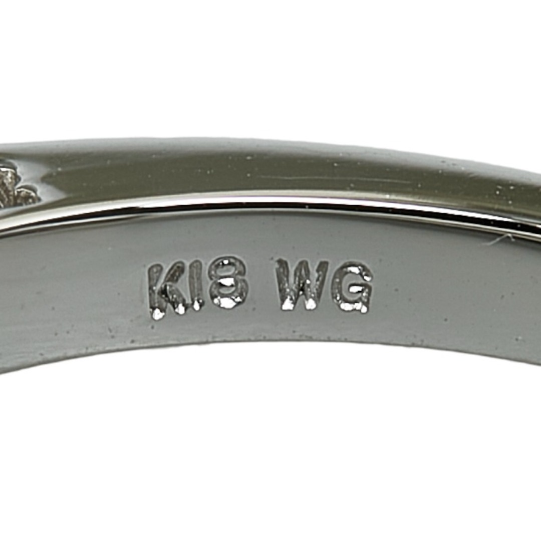 美品 K18WG ホワイトゴールド リング 指輪 ダイヤ 0.12ct 【1-0130111】 レディースのアクセサリー(リング(指輪))の商品写真