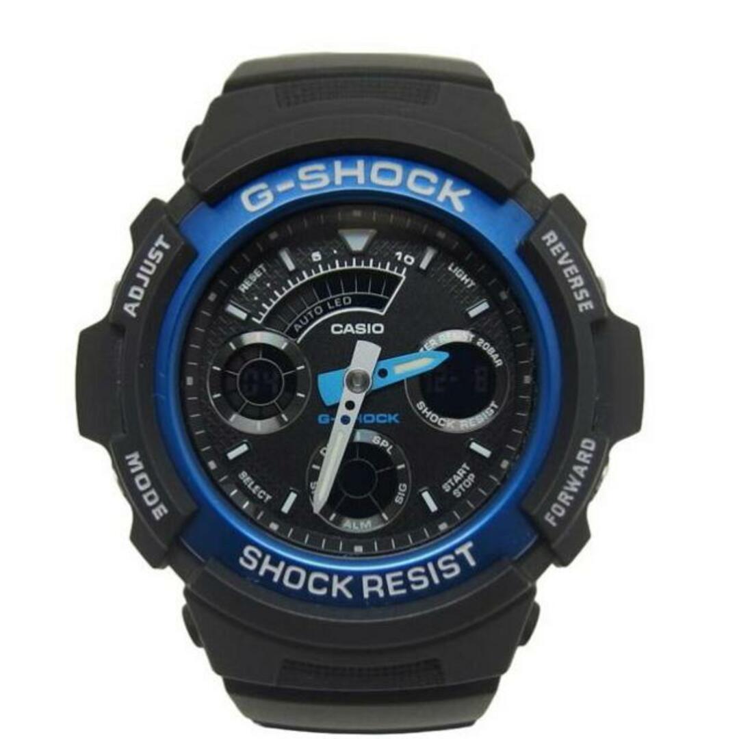 <br>CASIO カシオ/ジーショック ラバーベルト ブルー×ブラック/G-SHOCKデジアナウォッチ/クォーツ/AW-591-2AJF/G-SHOCK/ABランク/04メンズ