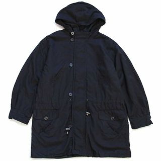 ギャップ(GAP)の90s GAPギャップ 中綿入り ナイロン フィールドパーカー 黒 S★オールド ビンテージ ブラック モッズコート フィッシュテール B-9(ナイロンジャケット)