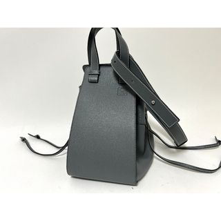 ロエベ(LOEWE)のLOEWE ロエベ ハンモック ミディアム トートバッグ ショルダーバッグ レザー グレー 巾着 美品(ショルダーバッグ)