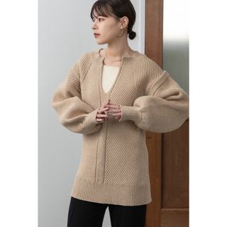 ラウジー(lawgy)のlawgy ラウジー　 sleeve switching v neck knit(ニット/セーター)