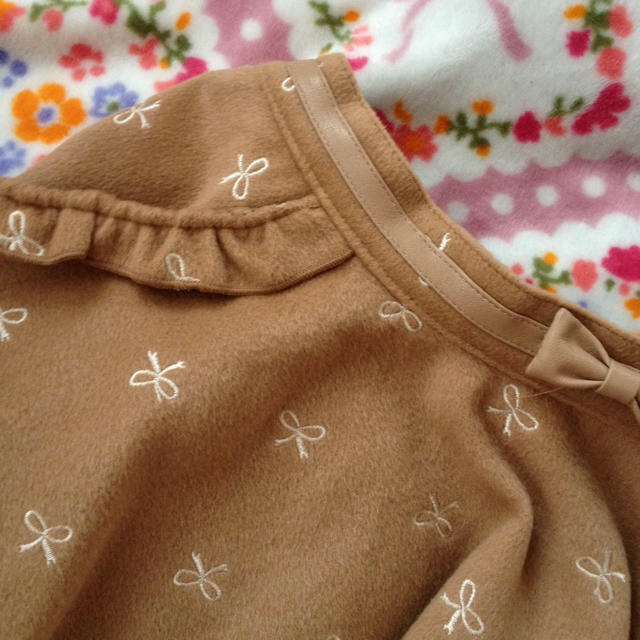 LIZ LISA(リズリサ)の値下げ！リボン刺繍ウールスカート レディースのスカート(ひざ丈スカート)の商品写真