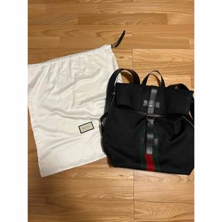 グッチ(Gucci)のはるか様専用　GUCCI バンド ブラック テクノキャンバス ウェブライン(バッグパック/リュック)