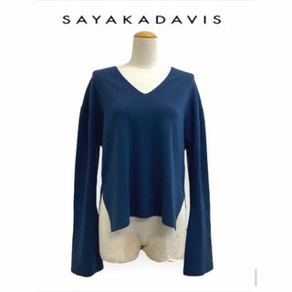 サヤカディヴィス(SAYAKA DAVIS)の美品★SAYAKADAVIS Vネックフレアスリーブニット 0912(ニット/セーター)