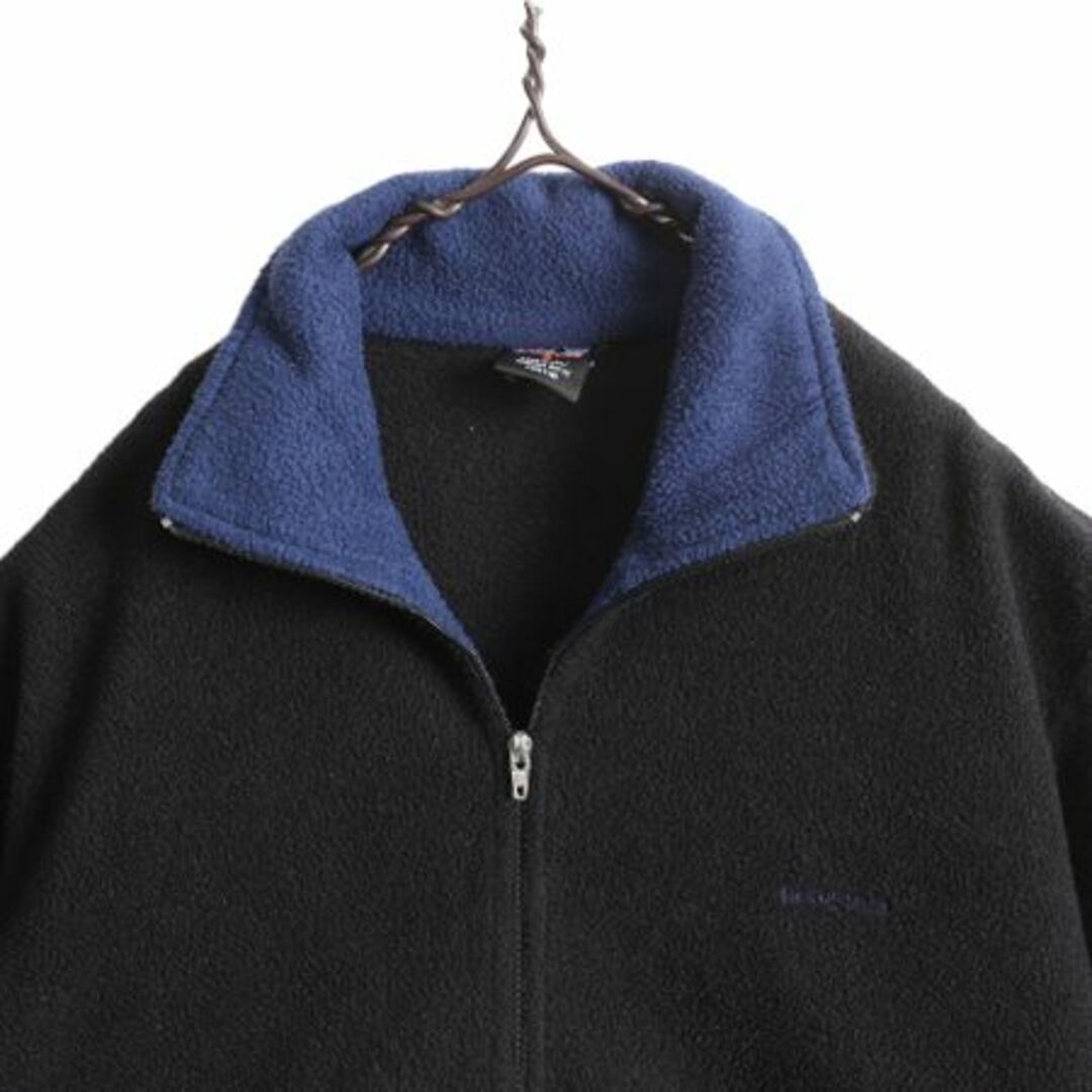 patagonia(パタゴニア)の90s USA製 96年製 パタゴニア キャプリーン フリース Tシャツ メンズ S オールド 90年代 Patagonia ハイネック ハーフジップ アウトドア 黒 メンズのトップス(Tシャツ/カットソー(七分/長袖))の商品写真