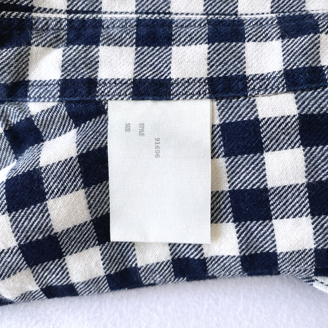 N.HOOLYWOOD(エヌハリウッド)のエヌハリウッド　ブロックチェック コットンシャツ　比翼ボタン　ネイビー　36 メンズのトップス(シャツ)の商品写真