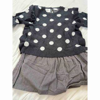 ザラキッズ(ZARA KIDS)のZARAニットワンピ 2-3歳用 (ワンピース)