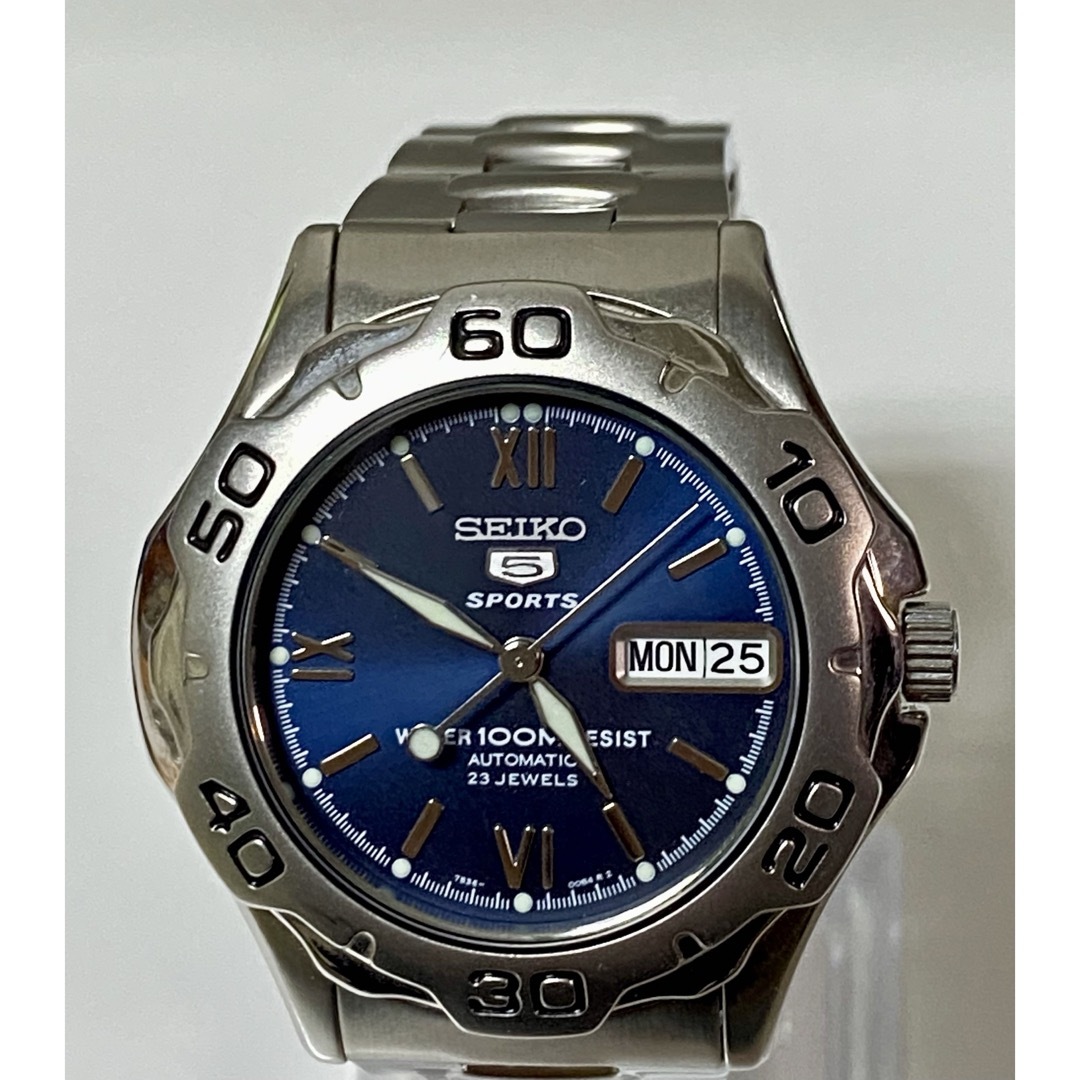 ムーブメント23石自動巻極上品❗️SEIKO5・SPORTS・automatic裏スケ