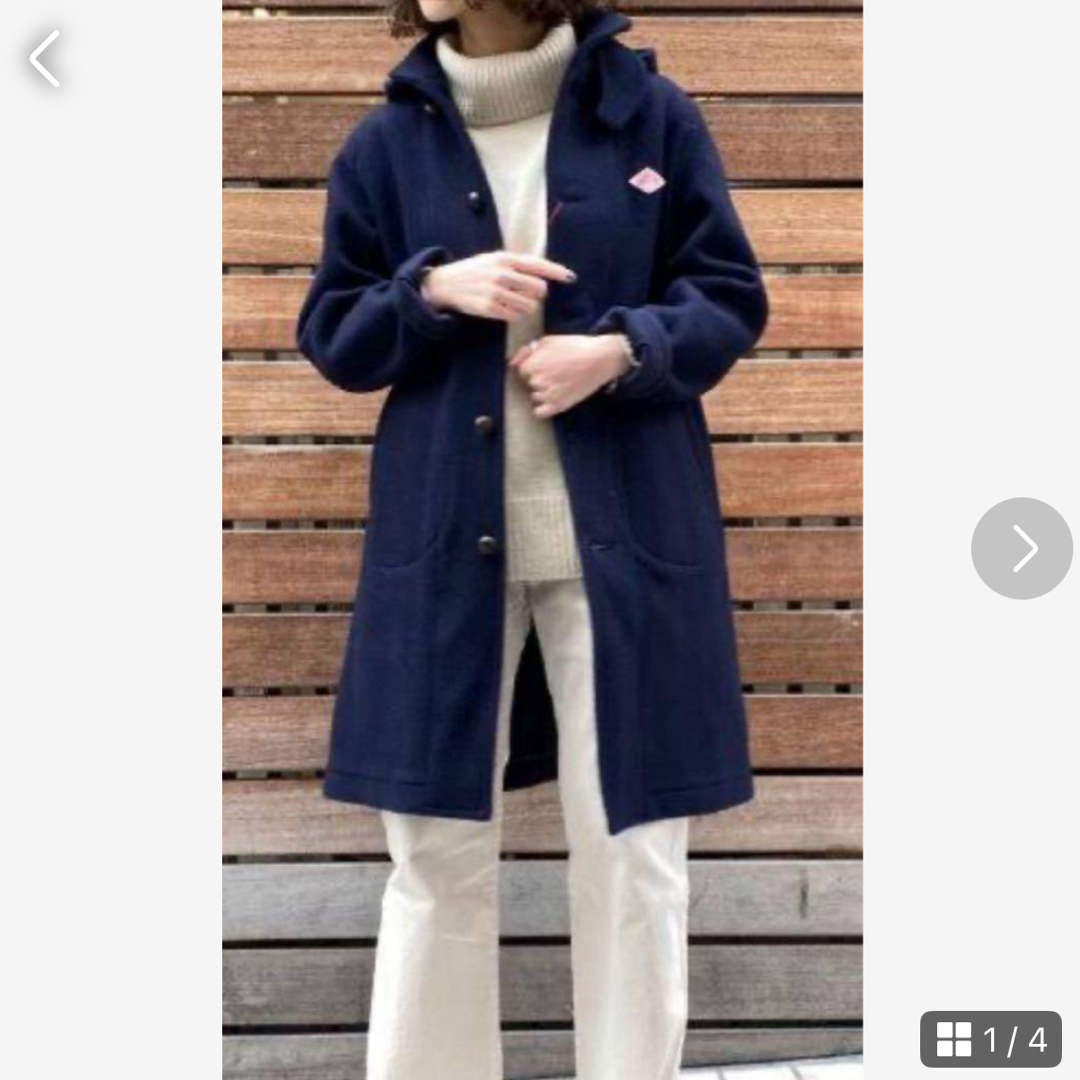 DANTON - Danton ダントン レディース メンズ ロングコート ネイビー DANTON - Danton ダントン レディース メンズ ロングコート ネイビー