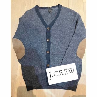 シップス(SHIPS)のjcrew ジェイクルー　ウール   ネイビー　カーディガン　エルゴパッチ　S(カーディガン)