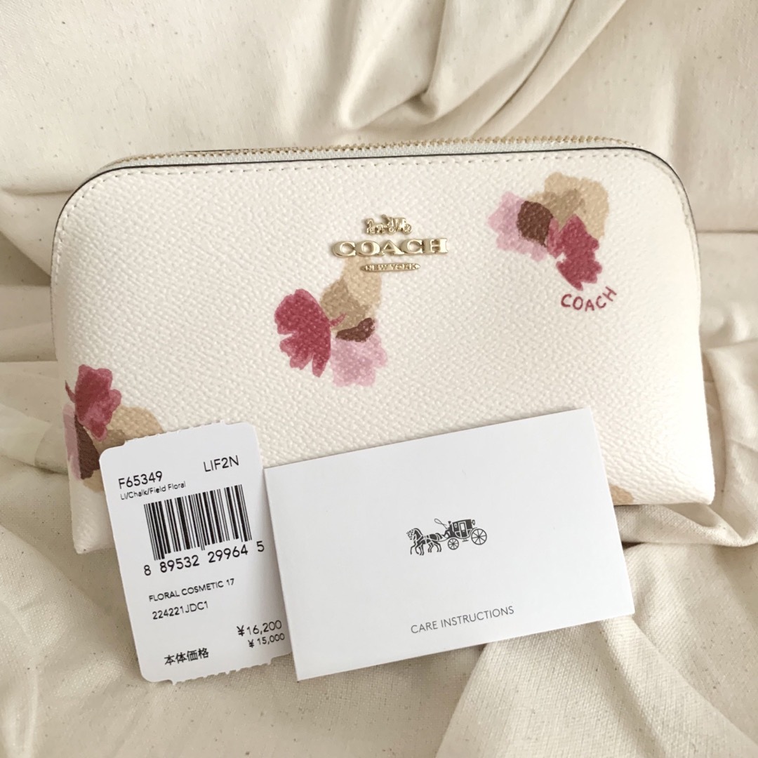 新品未使用 coach フローラルコスメティック17 ポーチ 花柄ファッション小物