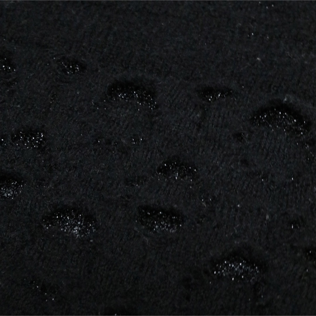 qualite(カリテ)のカリテ ウール混 シースルー ラメ 薄手ニット ブラック 黒 フリーサイズ レディースのトップス(ニット/セーター)の商品写真