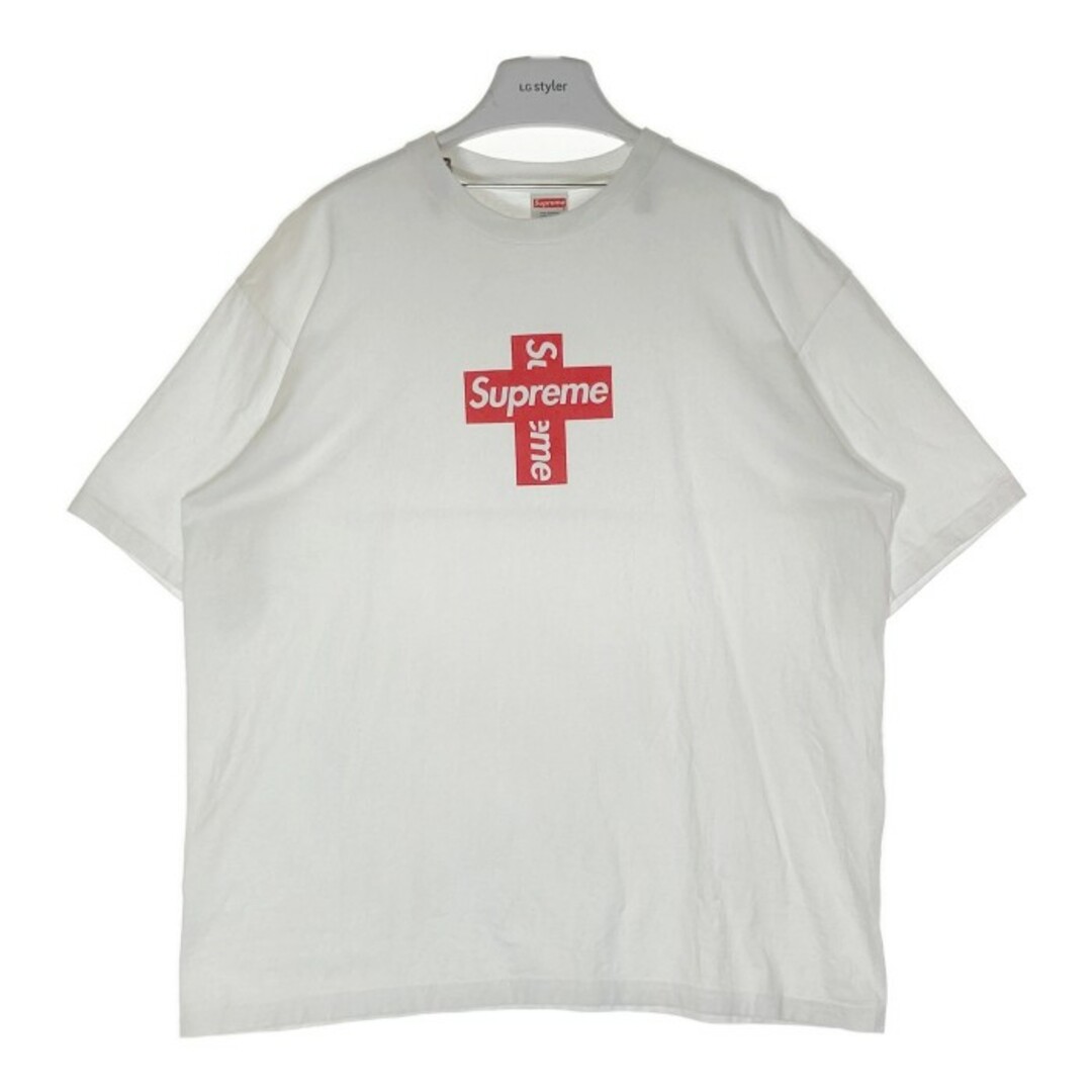 Tシャツ/カットソー(半袖/袖なし)★SUPREME シュプリーム 20AW Cross Box Logo Tee クロスボックスロゴ Tシャツ ホワイト sizeXL