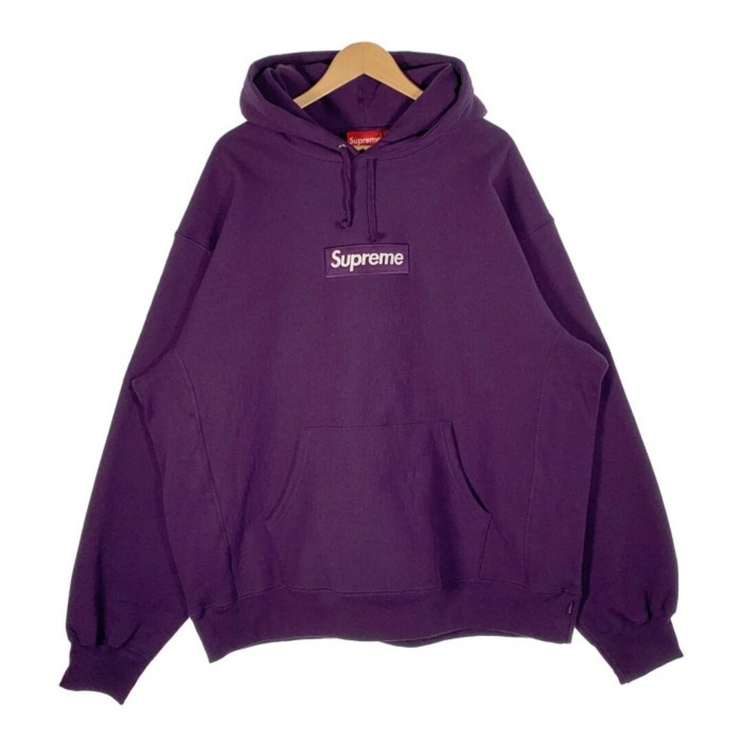 トップスSUPREME シュプリーム 23AW Box Logo Hooded Sweatshirt ボックスロゴ スウェットパーカー ダークパープル Size XXL