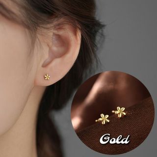 ラインストーン♡K18·ダイヤモンド 0.08ct♡ハート スタッド ピアス K18キャッチ