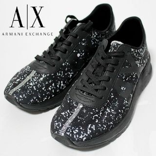 アルマーニエクスチェンジ(ARMANI EXCHANGE)の新品 A|X アルマーニエクスチェンジ ポロック柄 ロゴスニーカー 27cm相当(スニーカー)