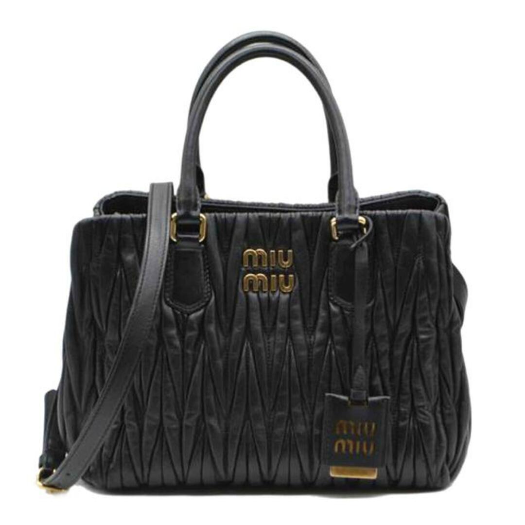 その他<br>miu miu ミュウミュウ/マテラッセスモール2wayレザーハンド/ノワール/5BA258/ブランドバック/SAランク/89