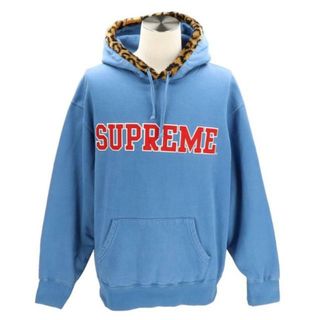 <br>SUPREME  シュプリーム/SUPREME Leopard Trim Hooded Sweatshirt 21FW/M/メンズインナー/Bランク/75【中古】(パーカー)