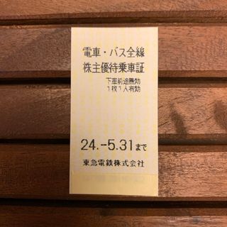 東急★電車・バス全線株主優待乗車証(鉄道乗車券)