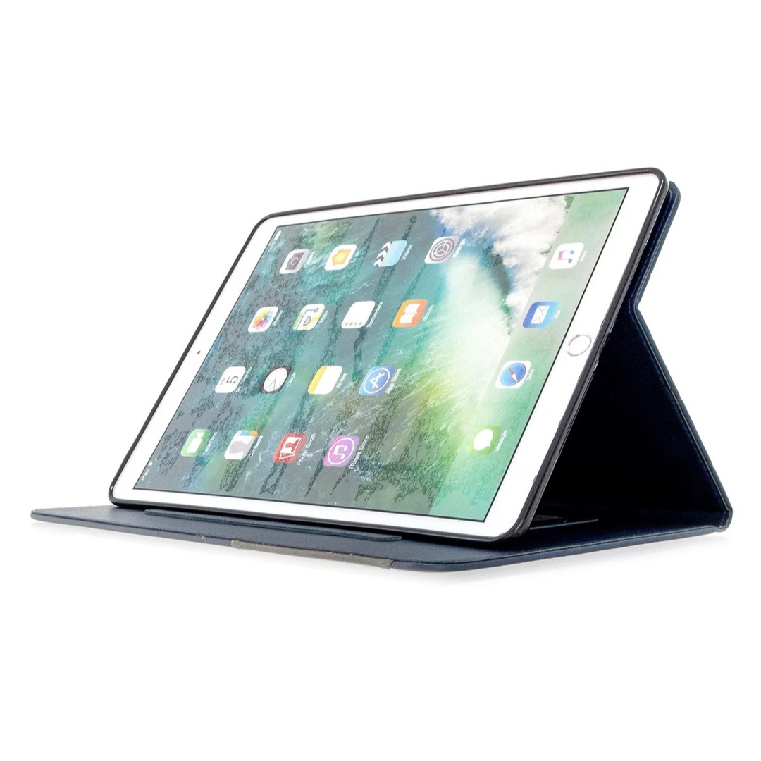 iPadケース レザー mini 9.7 10.2 10.5 ツーカラー 紺色 スマホ/家電/カメラのスマホアクセサリー(iPadケース)の商品写真