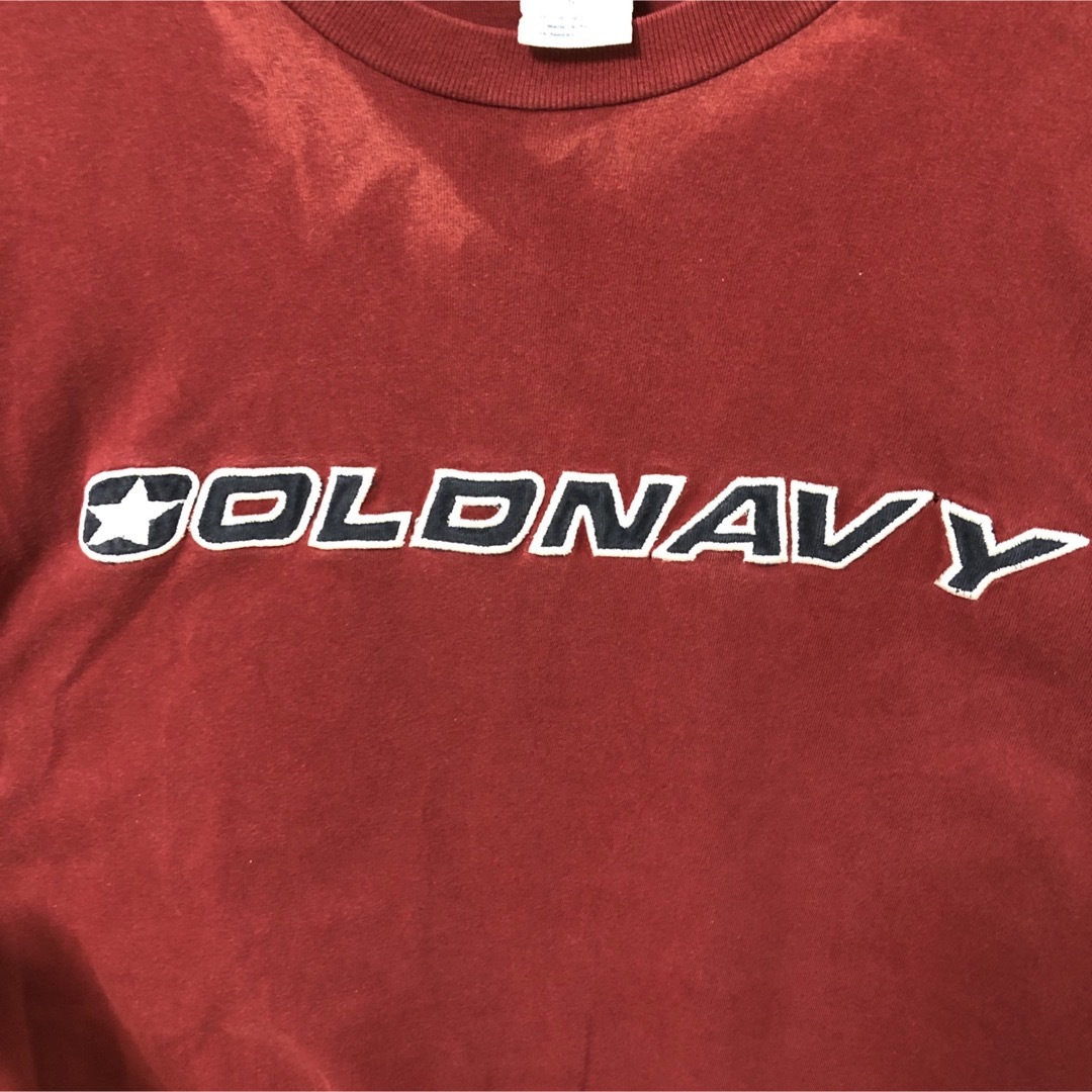 Old Navy(オールドネイビー)のOLD NAVY オールドネイビー ロンt 長袖 ロゴプリント ボルドー 古着 メンズのトップス(Tシャツ/カットソー(七分/長袖))の商品写真