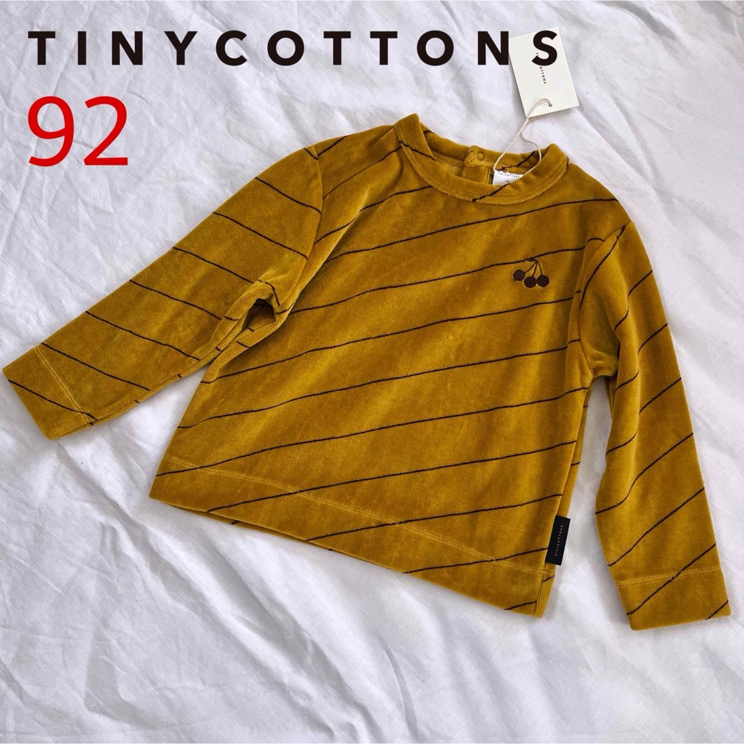 こども ビームス(コドモビームス)のTinycottons　さくらんぼトレーナー　92 　新品 キッズ/ベビー/マタニティのキッズ服女の子用(90cm~)(Tシャツ/カットソー)の商品写真