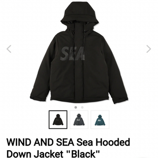 ウィンダンシー(WIND AND SEA)のWIND AND SEA Sea HoodedDown Jacket Black(ダウンジャケット)