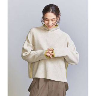 ビューティアンドユースユナイテッドアローズ(BEAUTY&YOUTH UNITED ARROWS)の新品☆カラーネップ ラインタートルネック ニットプルオーバー(ニット/セーター)