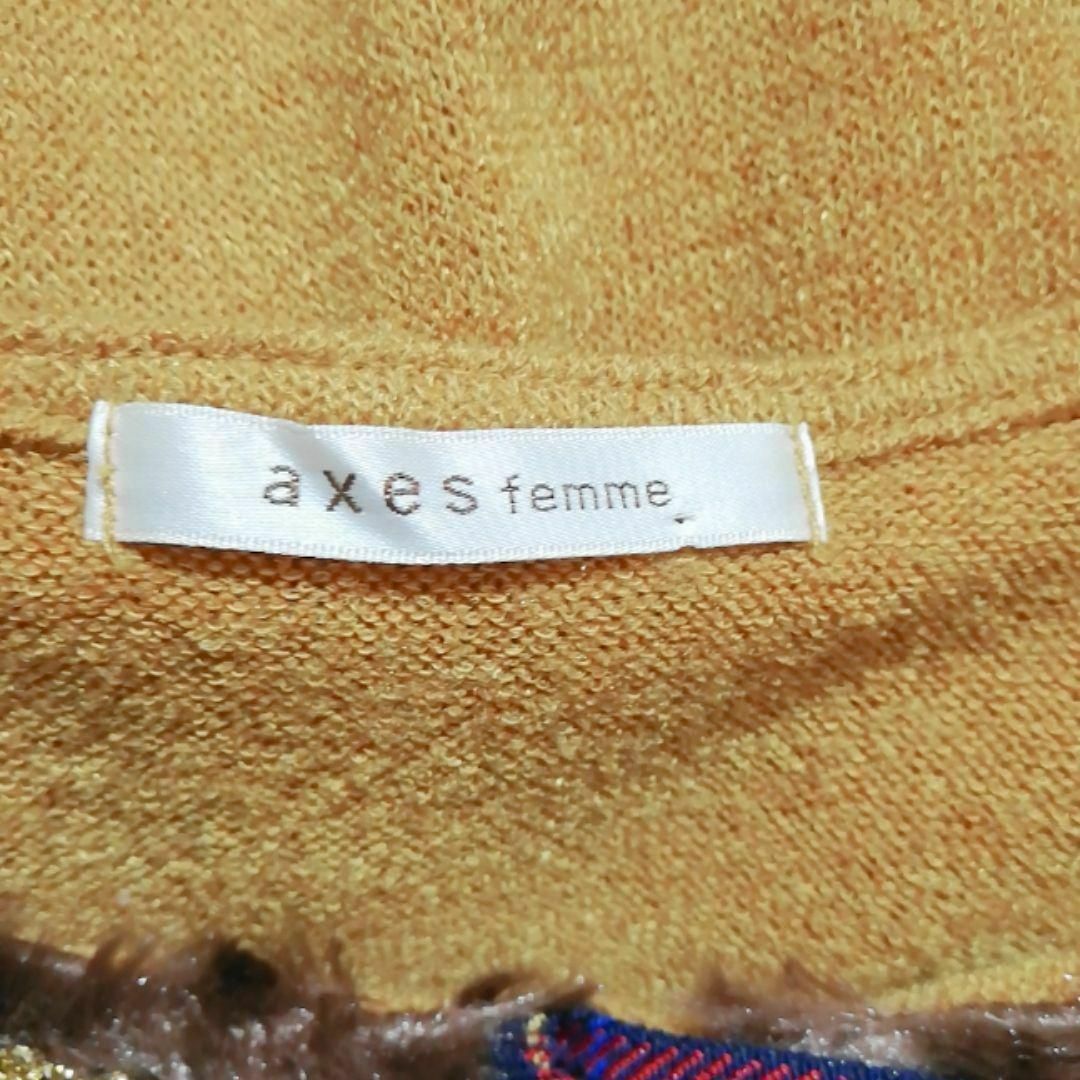 axes femme(アクシーズファム)のアクシーズファム　極上美品　長袖ニット　ブラウン色系　Мサイズ レディースのトップス(ニット/セーター)の商品写真