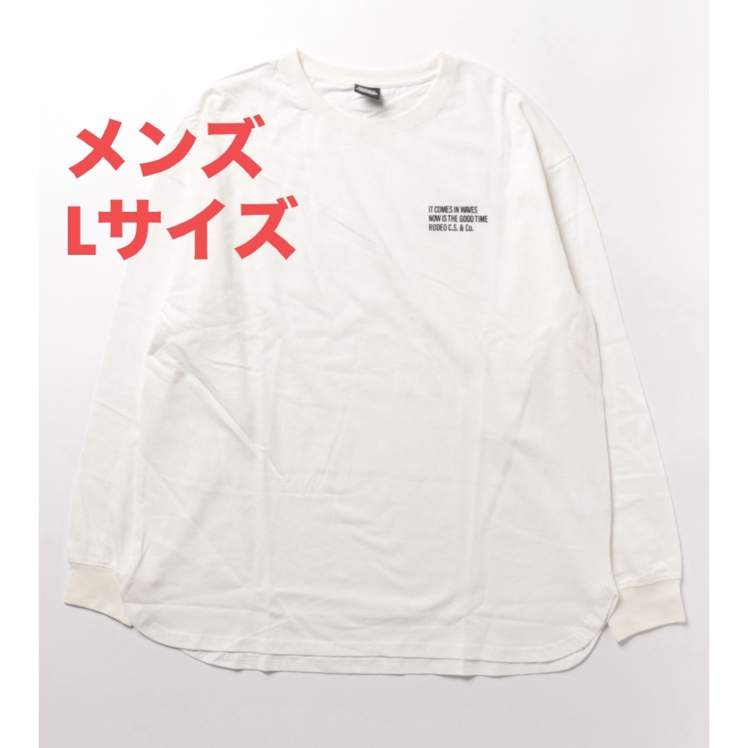 RODEO CROWNS WIDE BOWL(ロデオクラウンズワイドボウル)のロデオ★ レイヤード 1 POINT L/S Tシャツ（ホワイト） メンズのトップス(Tシャツ/カットソー(七分/長袖))の商品写真